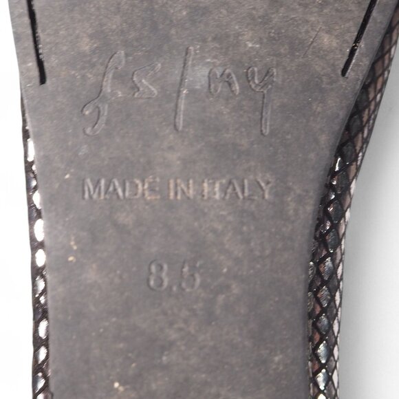 French Sole FS/NY Zeppa Metallic Low Wedge Ballet Flats Women's 8.5 Silver - Picture 10 of 11